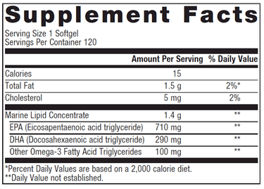 OmegaGenics EPA-DHA 1000 120 softgels * Metagenics Supplement - Conners Clinic